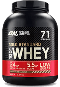 Muscle Fuel Gold Whey Optimum Nutrition 2.27kg Chocolate Hazelnut