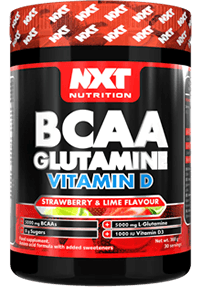 Muscle Fuel NXT Nutrition BCAA Glutamine Vitamin D 360g Strawberry Lime